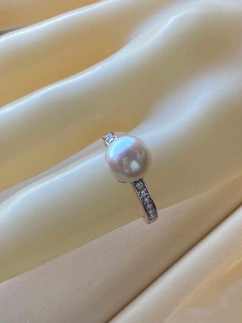 1952 あこや真珠　8.5-9mm テリすごい良い　パールリング　Aly手作