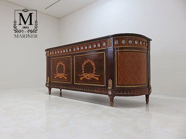 美品 スペイン製 マリネール　最高級コンソールテーブル 鍵付き サイドボード