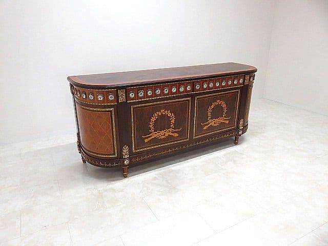 美品 スペイン製 マリネール　最高級コンソールテーブル 鍵付き サイドボード