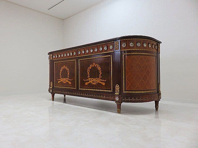 美品 スペイン製 マリネール　最高級コンソールテーブル 鍵付き サイドボード