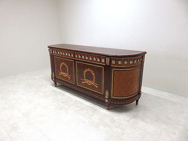 美品 スペイン製 マリネール　最高級コンソールテーブル 鍵付き サイドボード