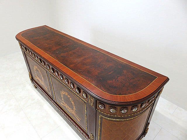 美品 スペイン製 マリネール　最高級コンソールテーブル 鍵付き サイドボード