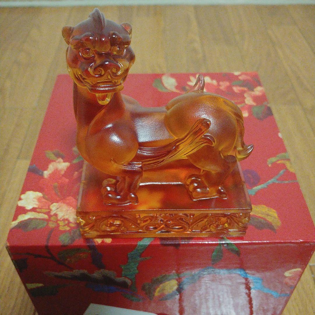瑠璃工房　獅子像 箱付き
