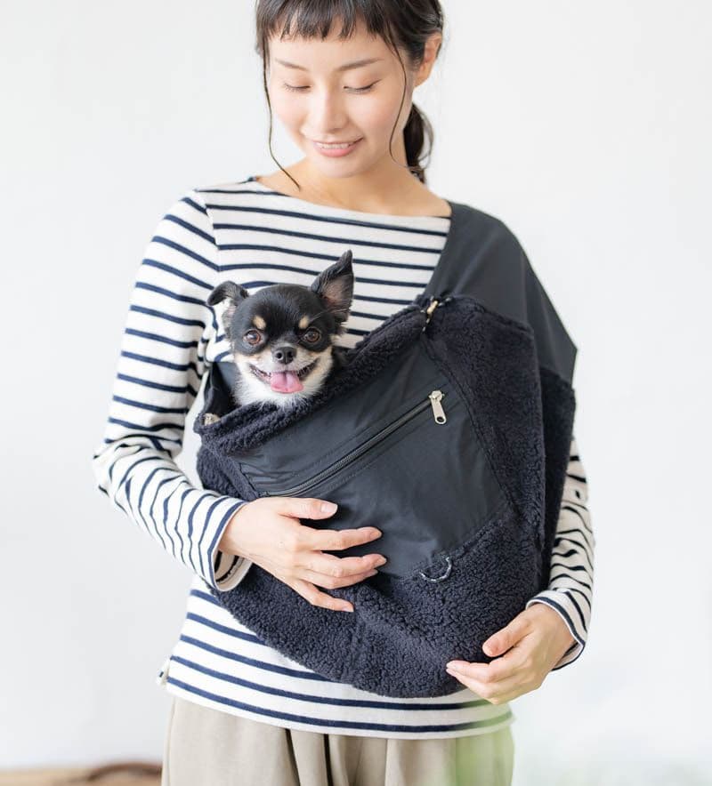 未使用 希少erva 限定ボアシンプルドッグスリング スリングキャリー