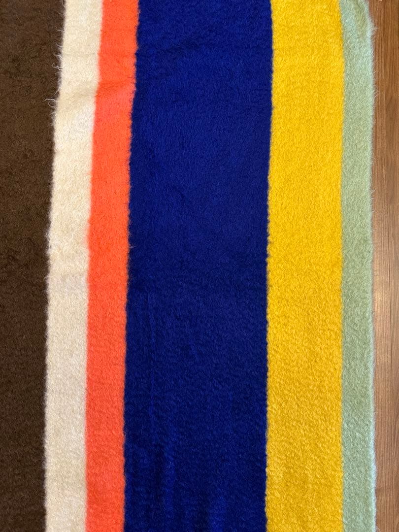 【セール】LOEWE ロエベ　アナグラム ストライプ モヘア ブランケット