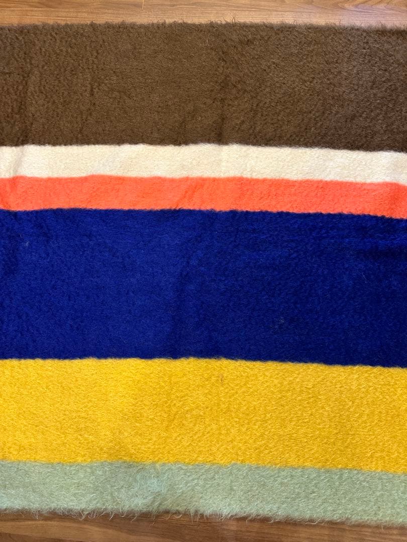 【セール】LOEWE ロエベ　アナグラム ストライプ モヘア ブランケット