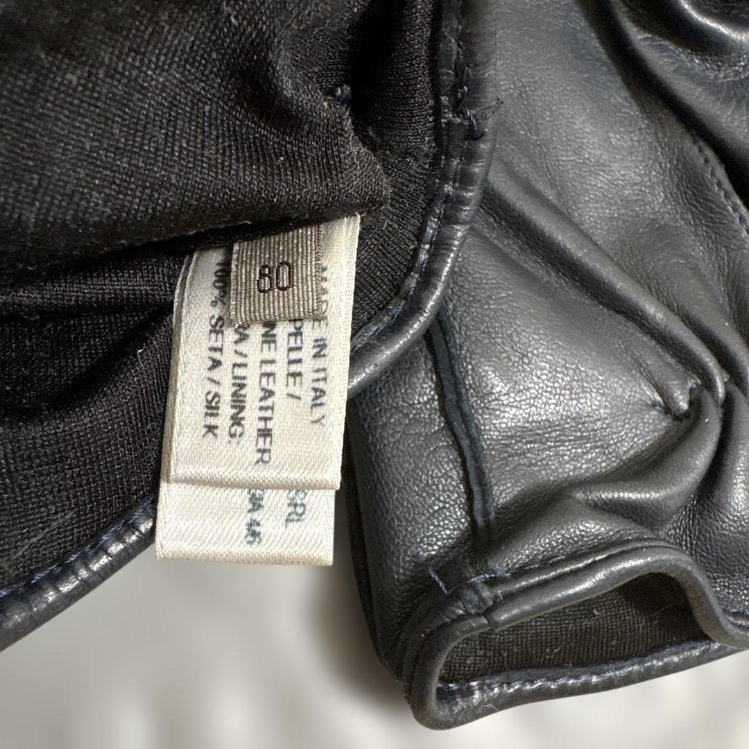 ボッテガヴェネタ 手袋　レザー メンズグローブ 80 ブラック