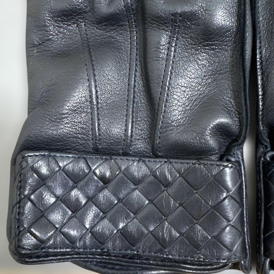 ボッテガヴェネタ 手袋　レザー メンズグローブ 80 ブラック
