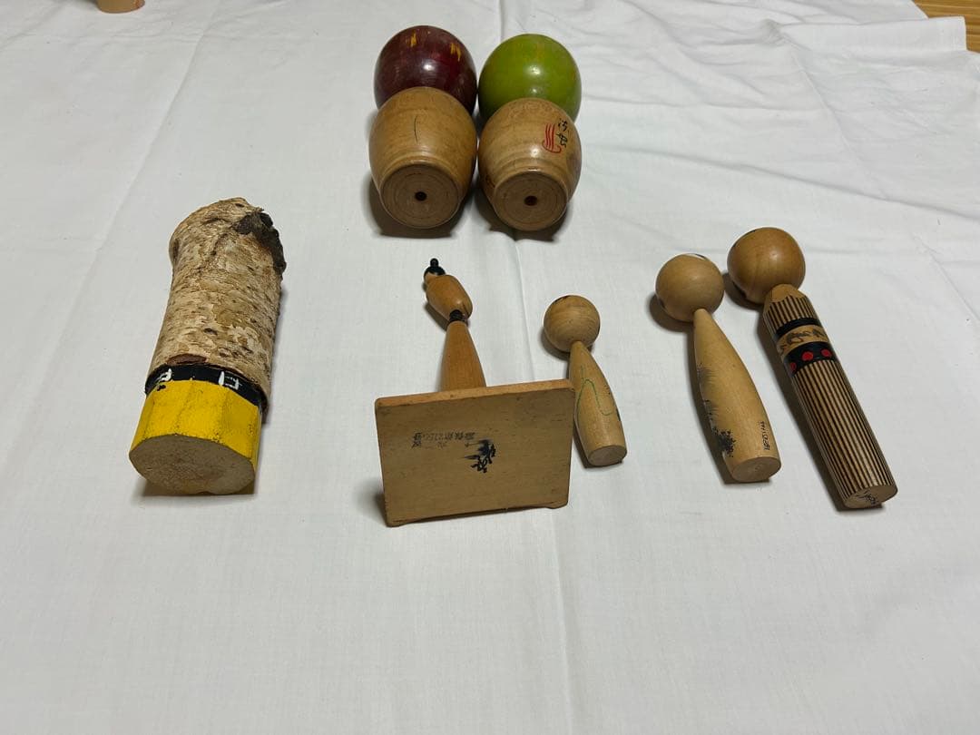 伝統的な木製こけし人形コレクション　まとめ売り41体