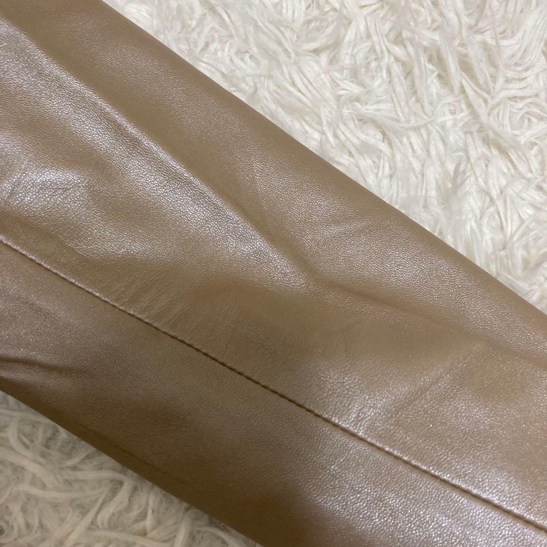 BALMAIN バルマン　レザージャケット　ラムレザー　羊革　キャメル 11号