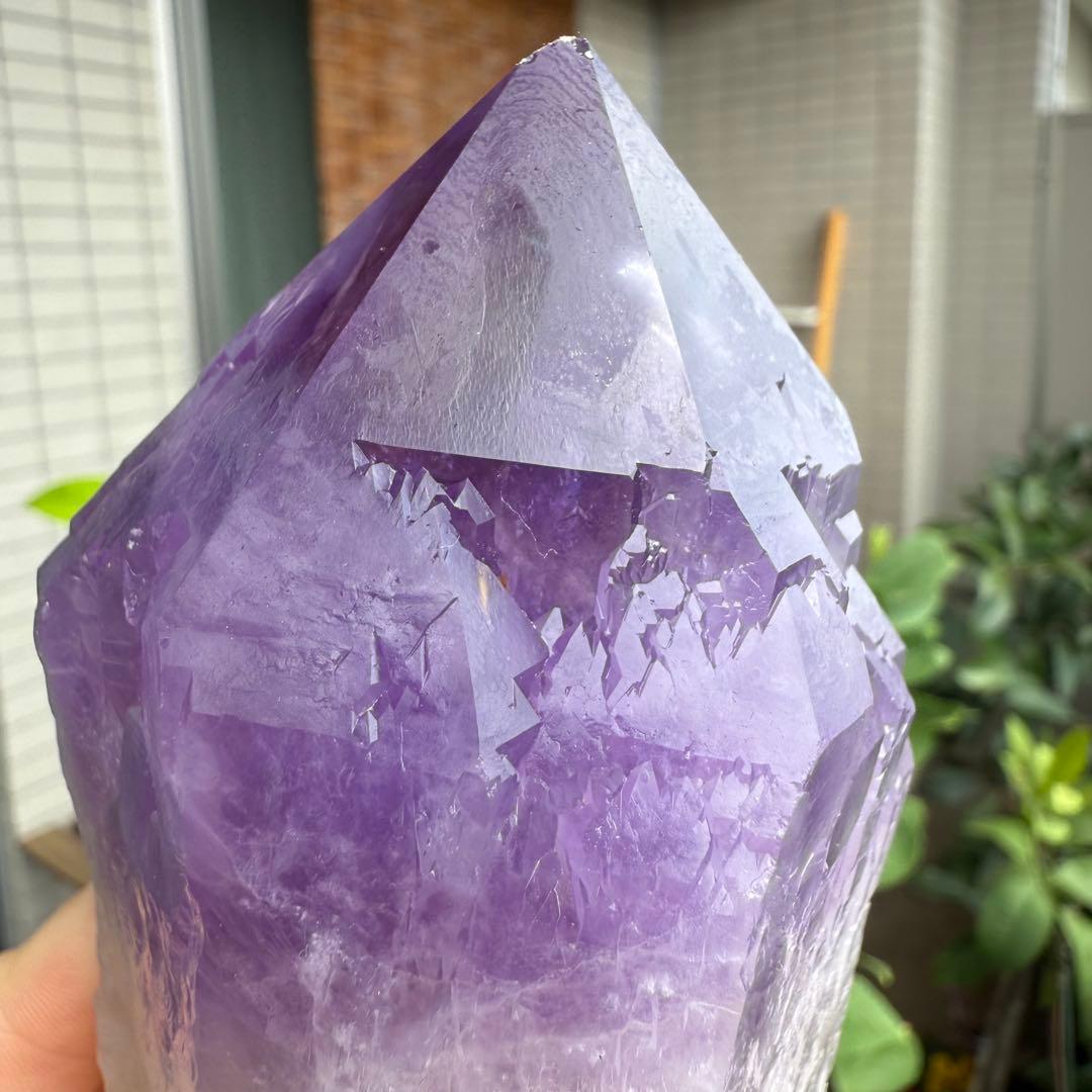 高品質　ボリビア産　紫水晶 516g 台座付き　アメジスト　原石　自然石②