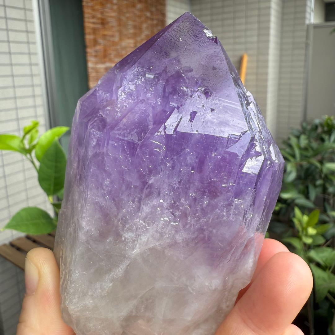 高品質　ボリビア産　紫水晶 516g 台座付き　アメジスト　原石　自然石②