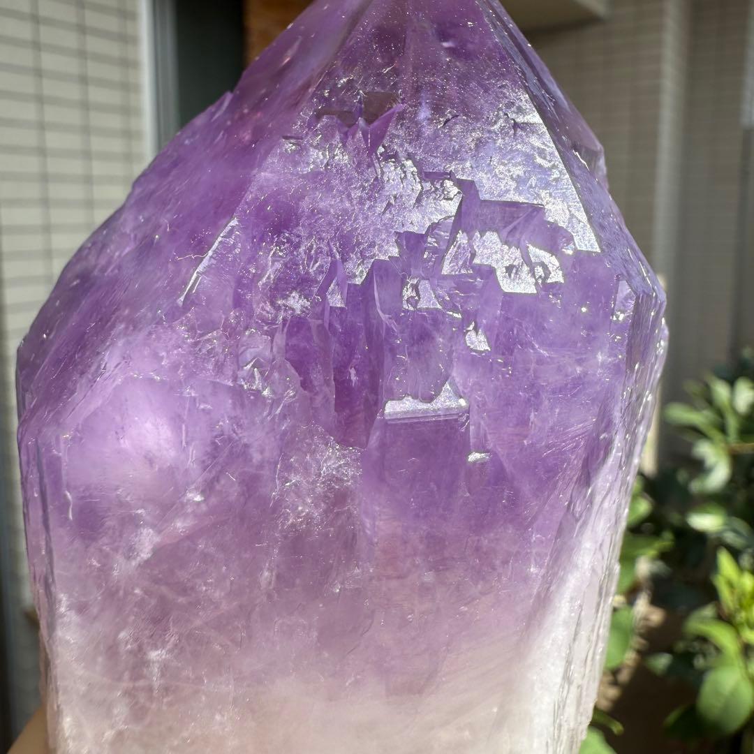 高品質　ボリビア産　紫水晶 516g 台座付き　アメジスト　原石　自然石②