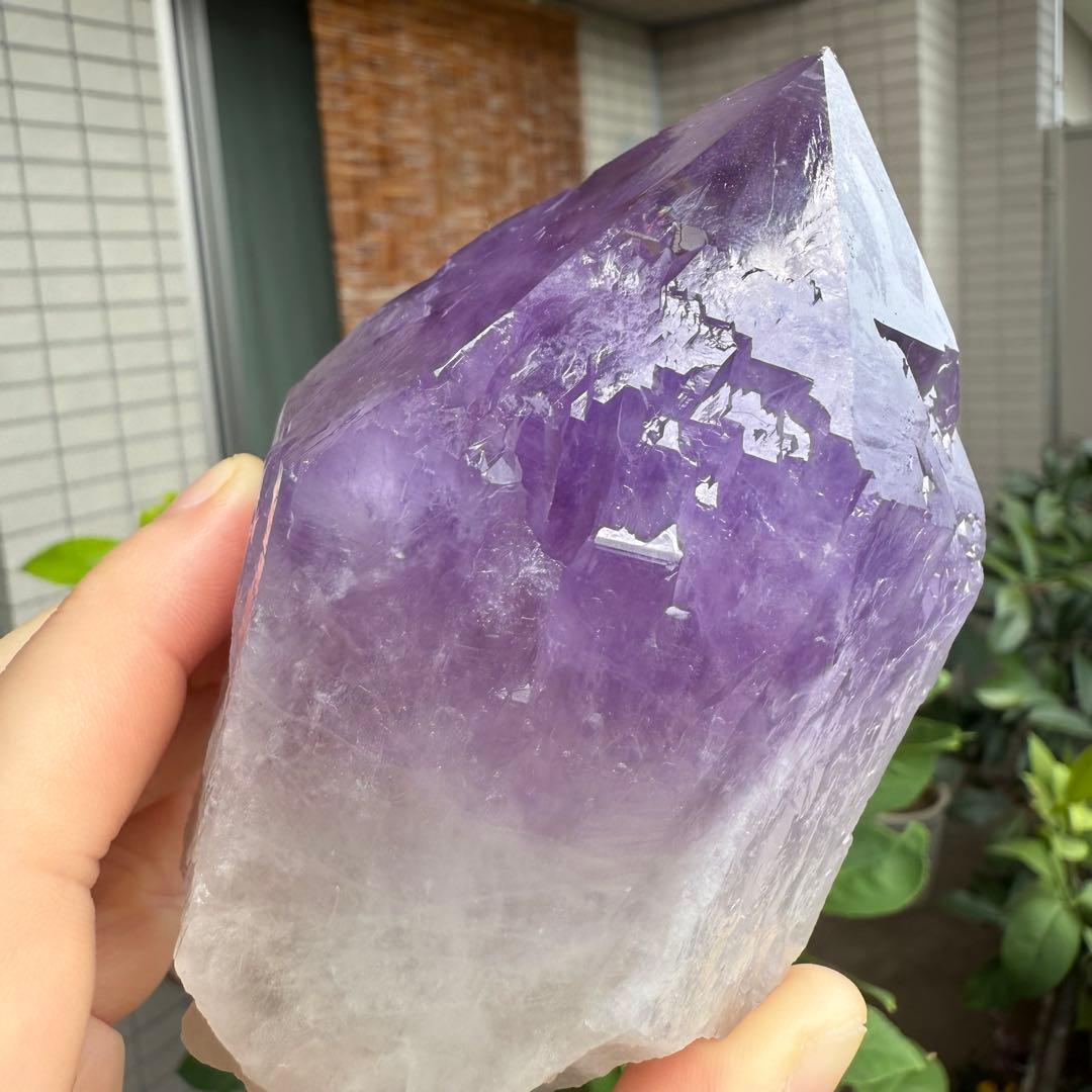 高品質　ボリビア産　紫水晶 516g 台座付き　アメジスト　原石　自然石②