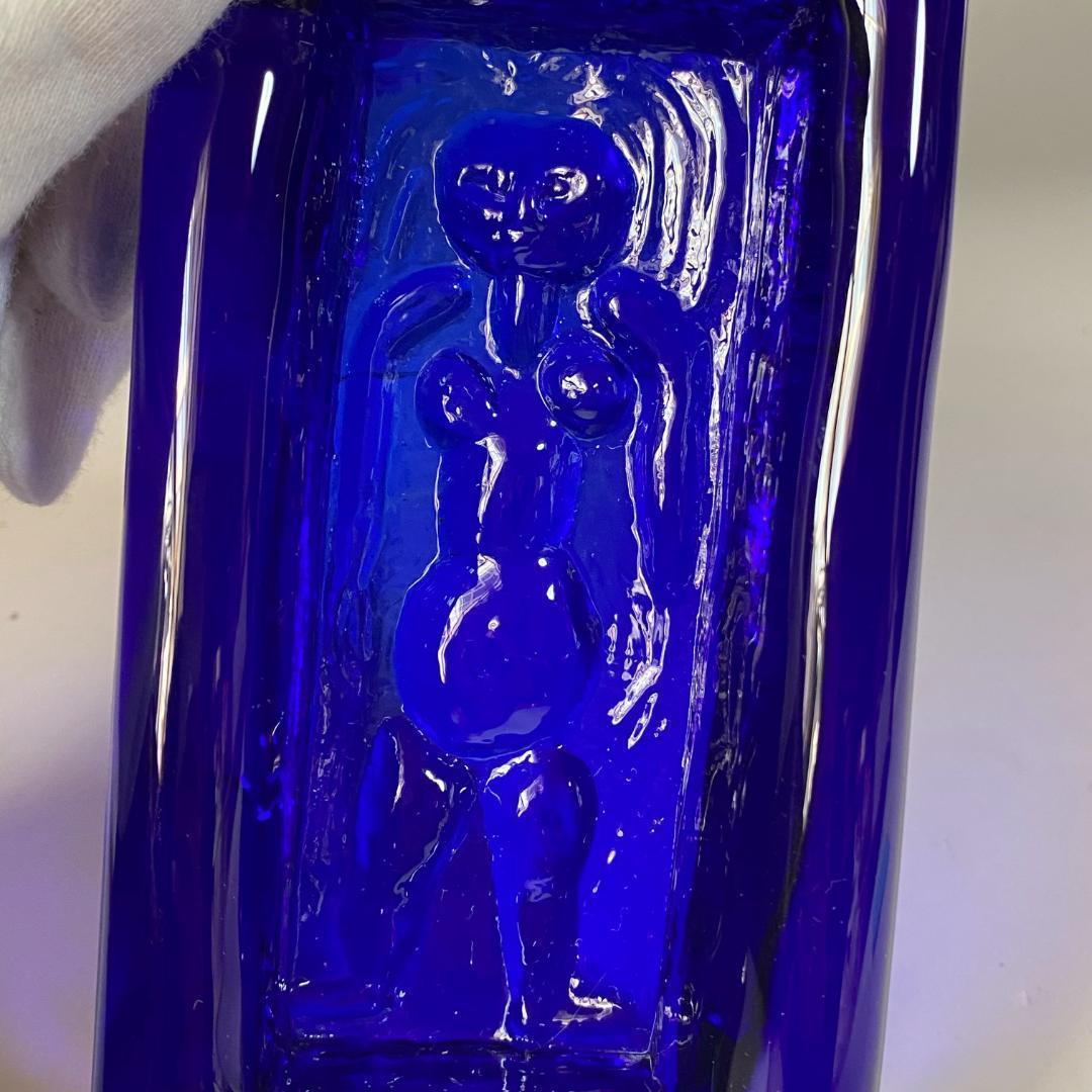 エリック・ホグラン BODA 灰皿 アッシュトレイ ペーパーウェイト 青縦長