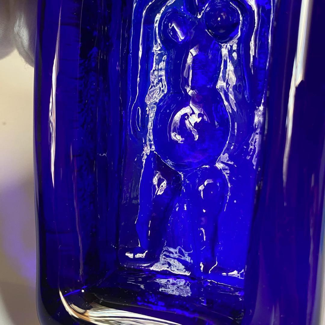 エリック・ホグラン BODA 灰皿 アッシュトレイ ペーパーウェイト 青縦長