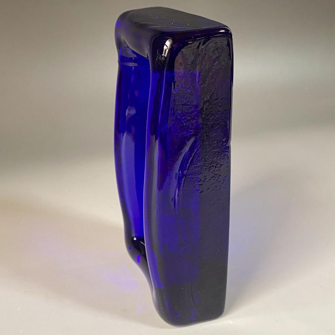 エリック・ホグラン BODA 灰皿 アッシュトレイ ペーパーウェイト 青縦長