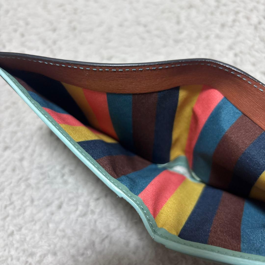 ポールスミス 財布 二つ折り レザー ブラック　イタリア製