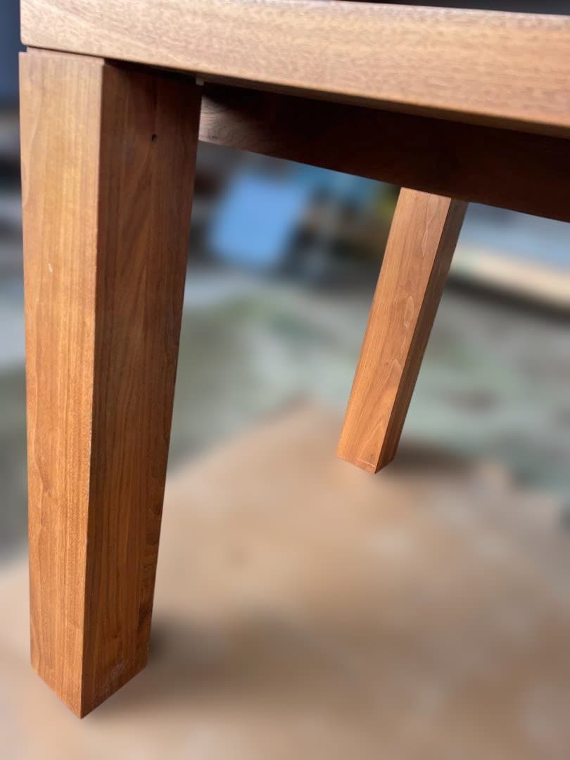 シャルドネ　ボービリー　ダイニングテーブル　ウォールナット　割れあり　01d22