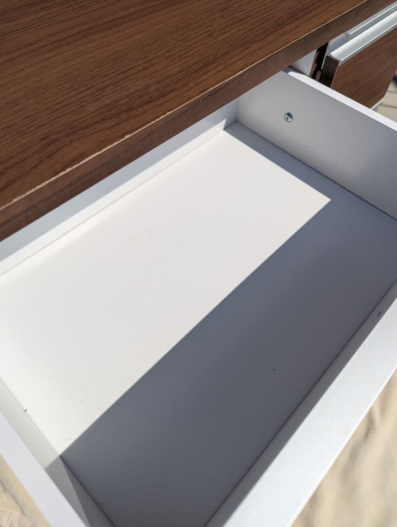 ウォールナット ペールカウンター ゴミ箱 フタ付き キッチンカウンター