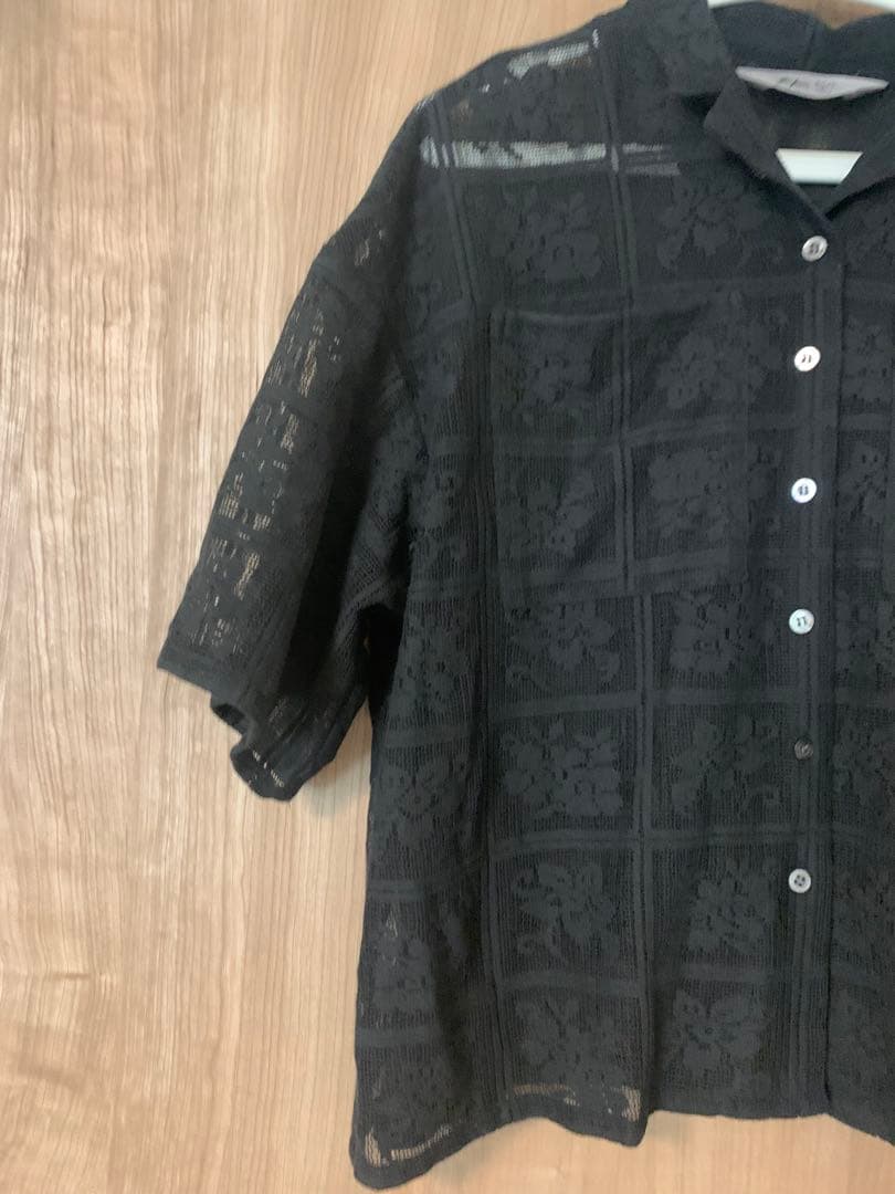 【完売品！美品✨】ピュアルセシン　クロシェット風レースブラウス