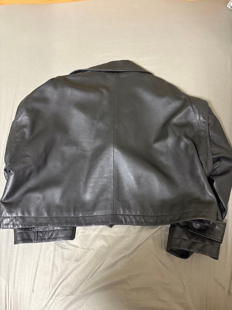 Maison special ブラックレザークロップドジャケット　2way