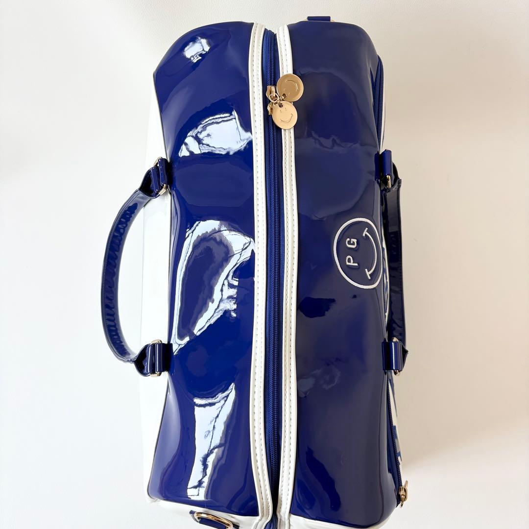 【超激レア】パーリーゲイツ　エナメル　ボストンバッグ　2way ブルー　ホワイト