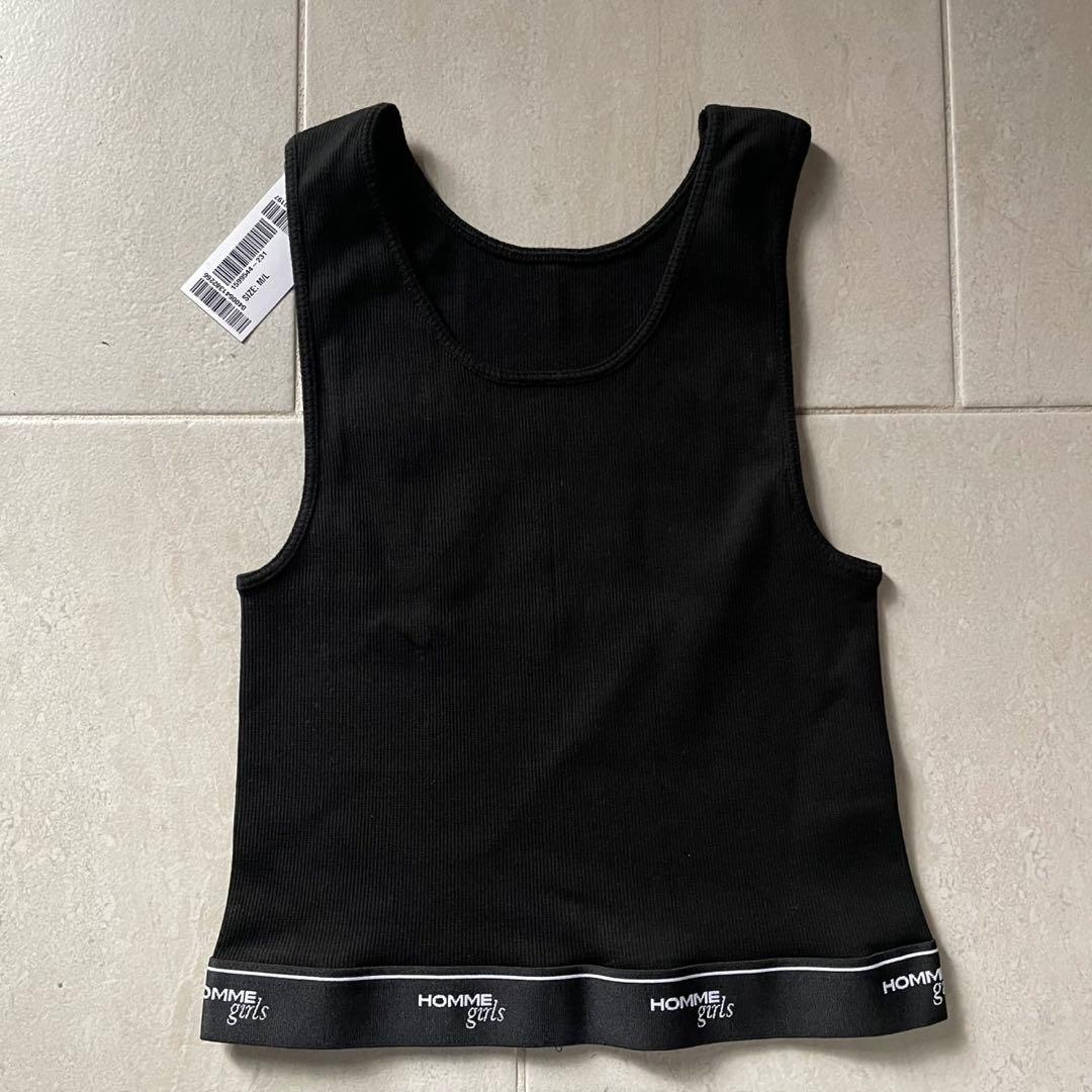 【Homme girls】LOGO CROPPED TANK 新品
