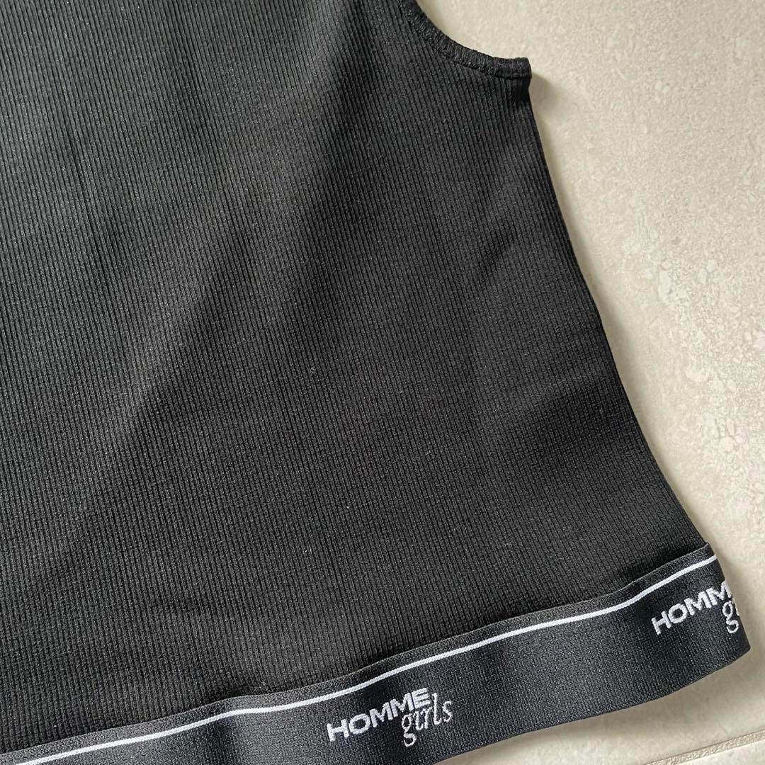 【Homme girls】LOGO CROPPED TANK 新品