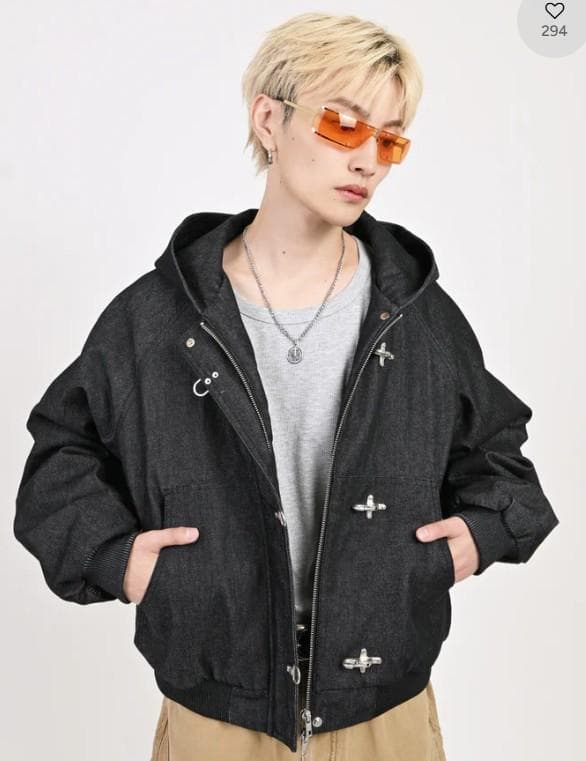 【SALE】L2089トグルフックリジットアクティブジャケットMblack地底人