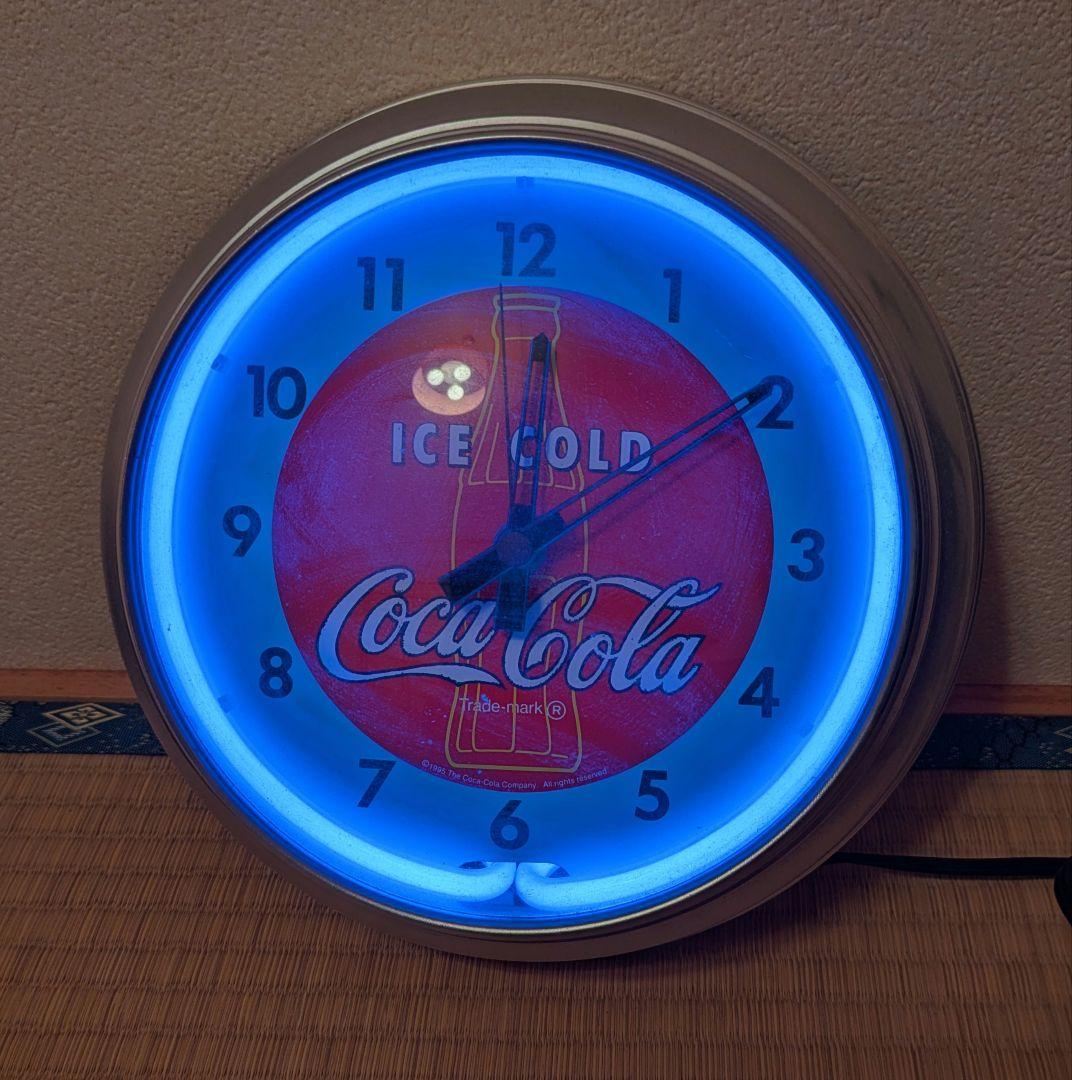 Coca-Cola ネオンライト掛時計 約30cm