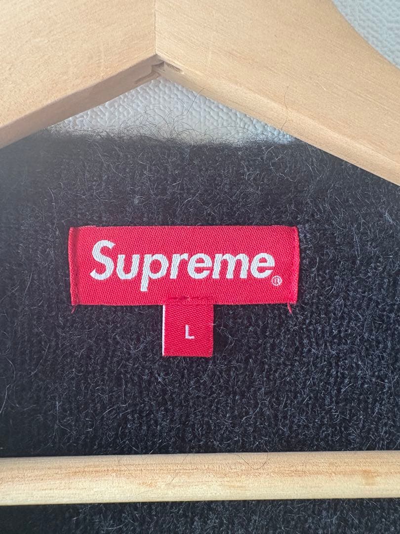 シュプリームBrushed Mohair Cardigan Black L