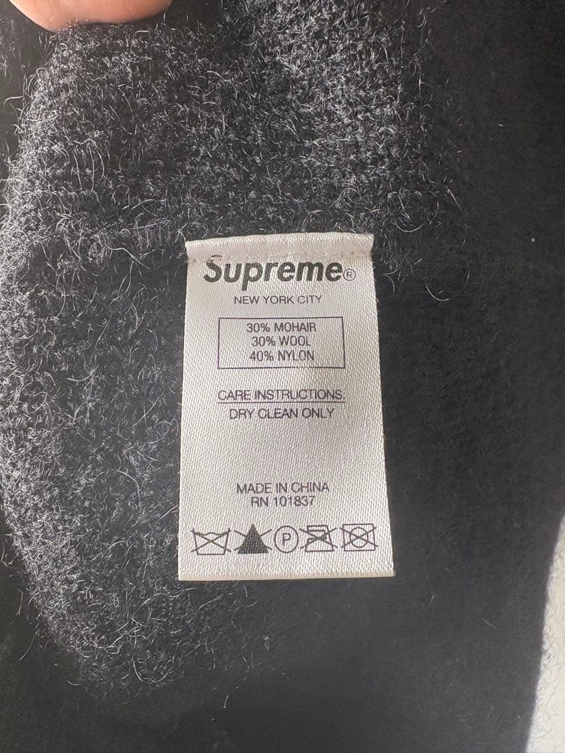 シュプリームBrushed Mohair Cardigan Black L