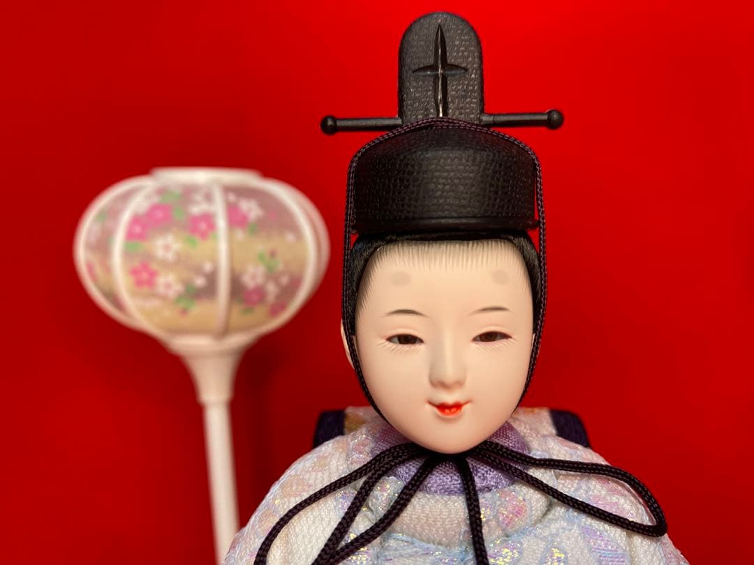 東京久月　木目込み人形　ほのか立ち親王飾り・杉田明十志　原作・木目込み　新井久夫