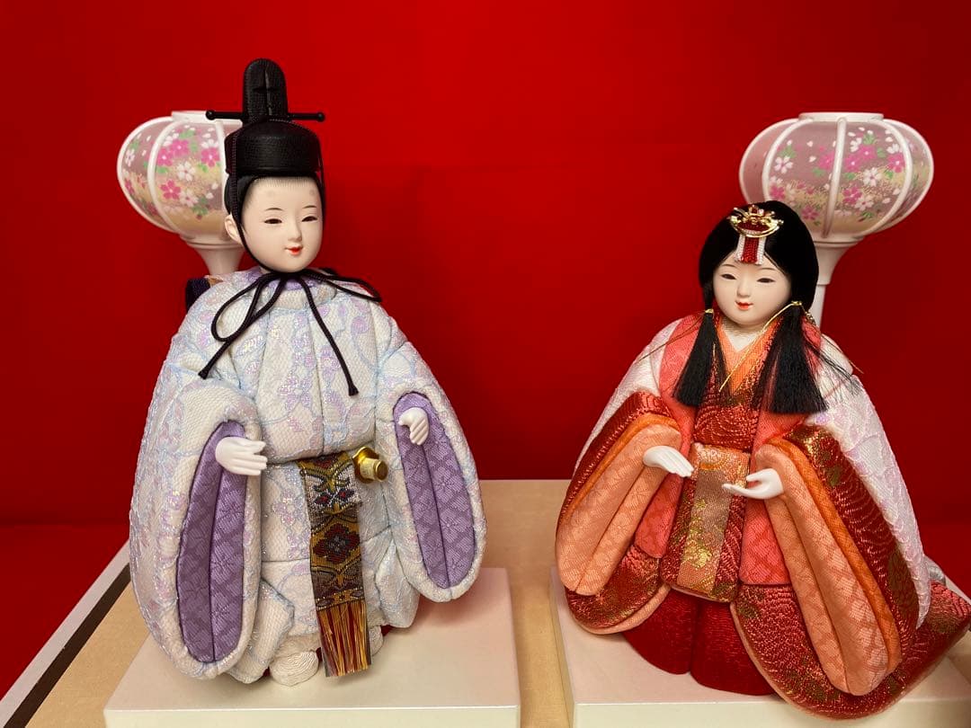 東京久月　木目込み人形　ほのか立ち親王飾り・杉田明十志　原作・木目込み　新井久夫