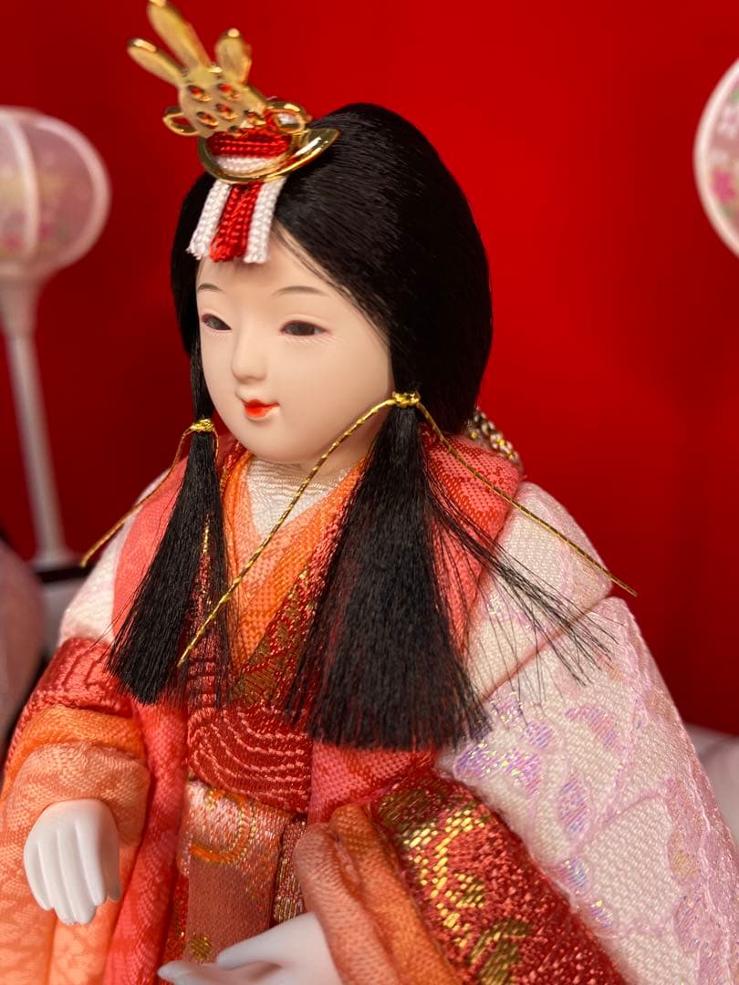 東京久月　木目込み人形　ほのか立ち親王飾り・杉田明十志　原作・木目込み　新井久夫