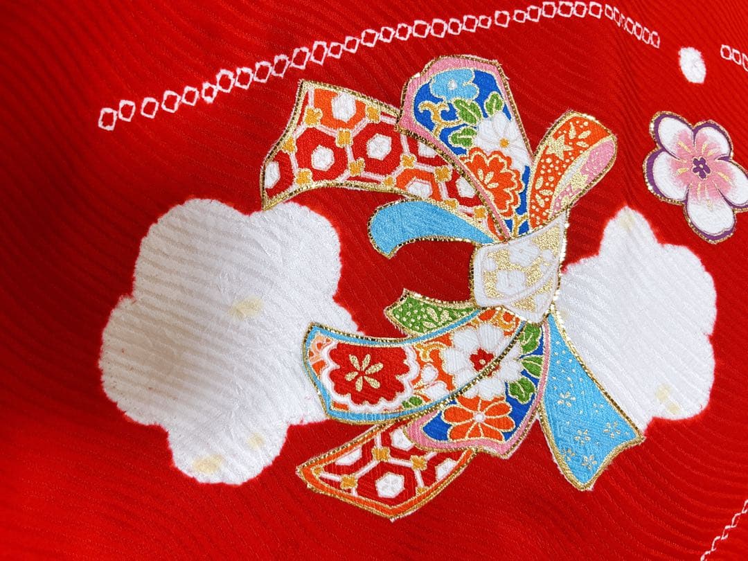 レトロ着物♡七五三　3歳　女の子　フルセット　正絹　刺繍