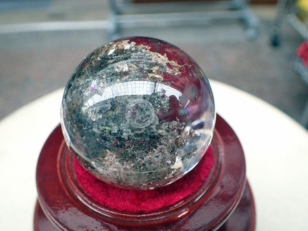 【天然石】ガーデン水晶(344g)、丸玉