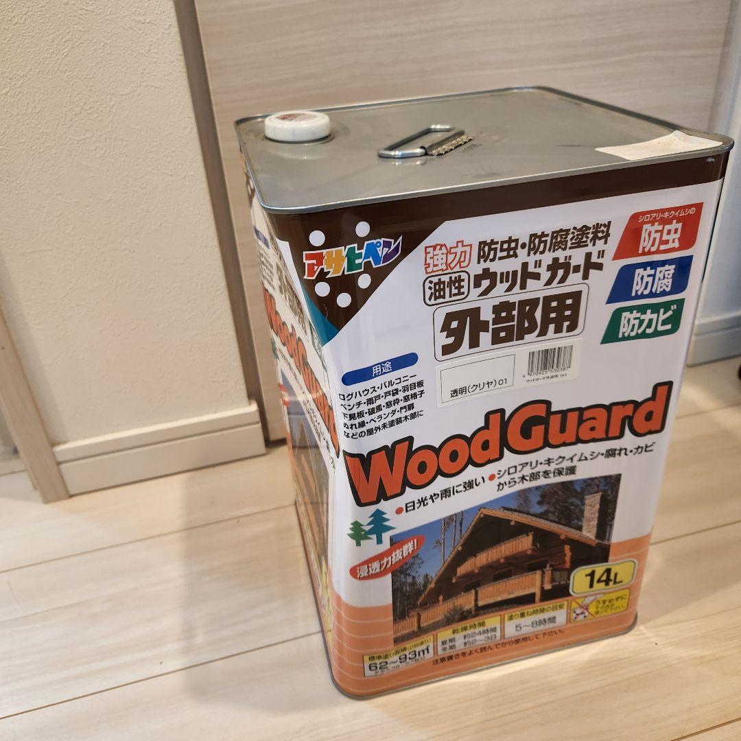 アサヒペン 油性ウッドガード 外部用 14L 透明(クリヤ)01