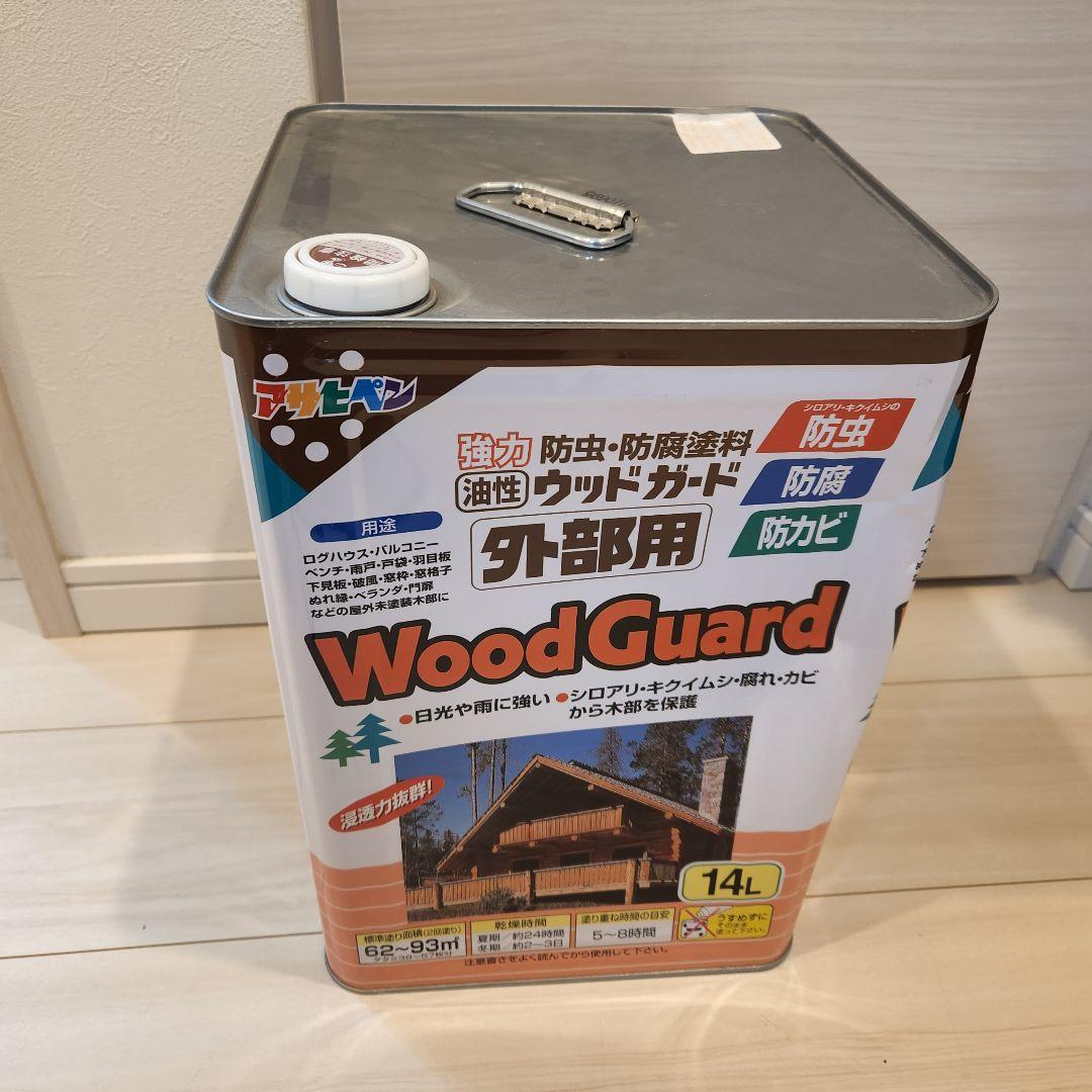 アサヒペン 油性ウッドガード 外部用 14L 透明(クリヤ)01