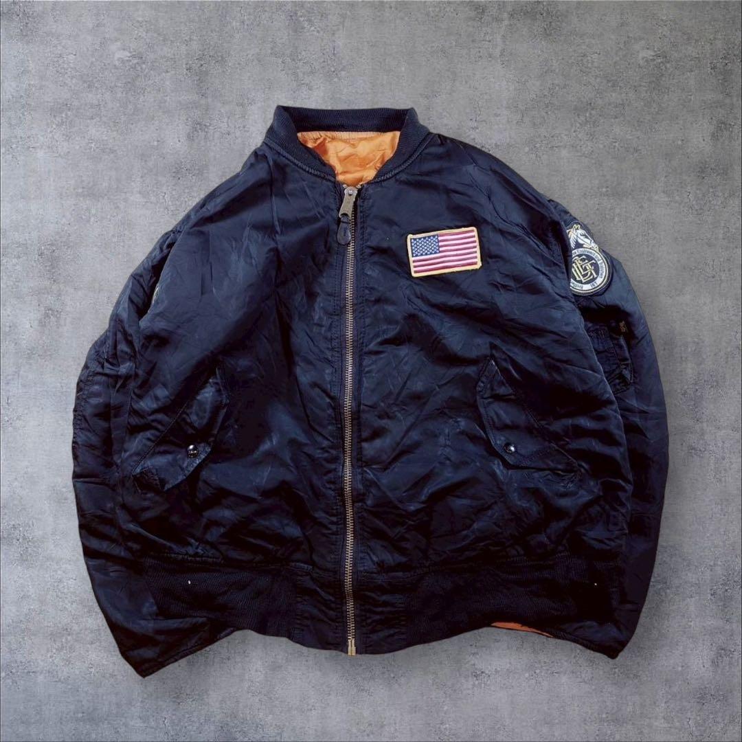 アルファインダストリーズUSA製米軍空軍ミリタリーMA-1フライトジャケットA7