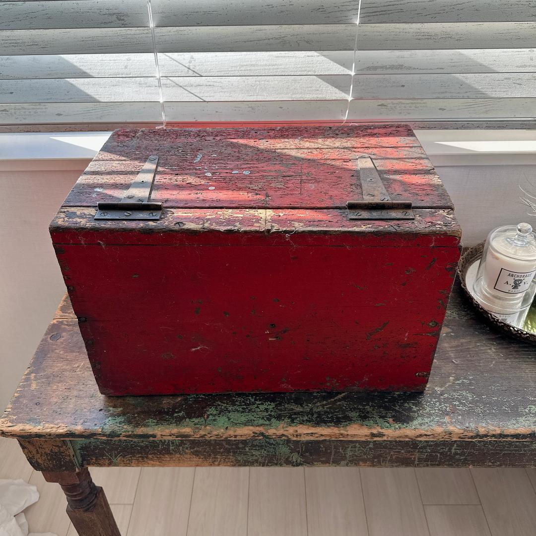 ヴィンテージの小物入れ アンティーク 工具入れ 箱 ボックス