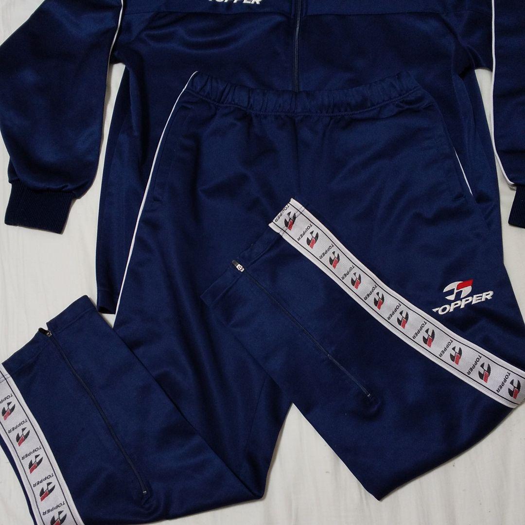 美品 TOPPER トッパー ジャージ 上下 セット「Ｌ」紺 ネイビー 美品