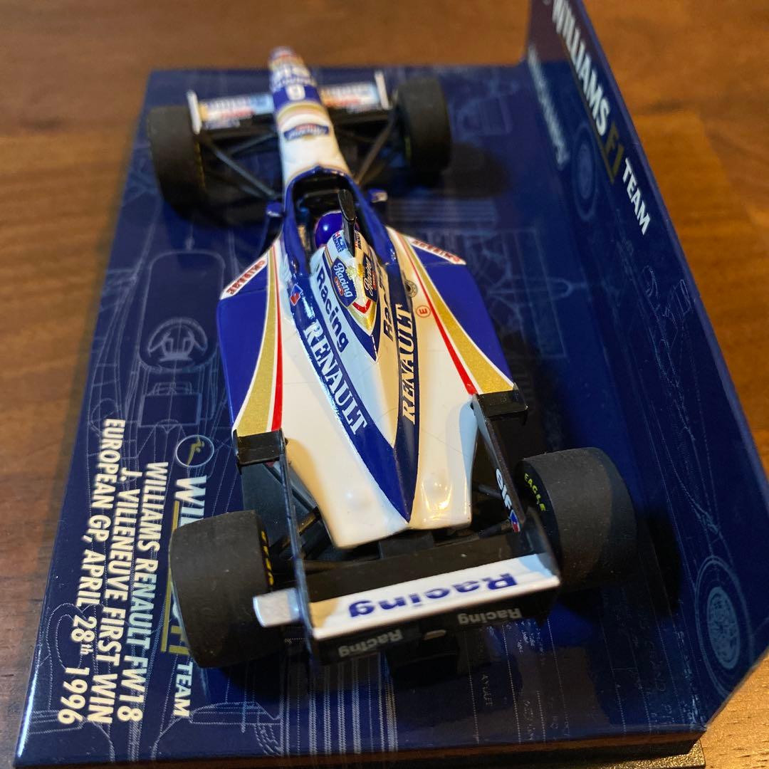 ジャック・ビルヌーブ 直筆サイン色紙 & ウィリアムズ・ルノー FW18 初優勝