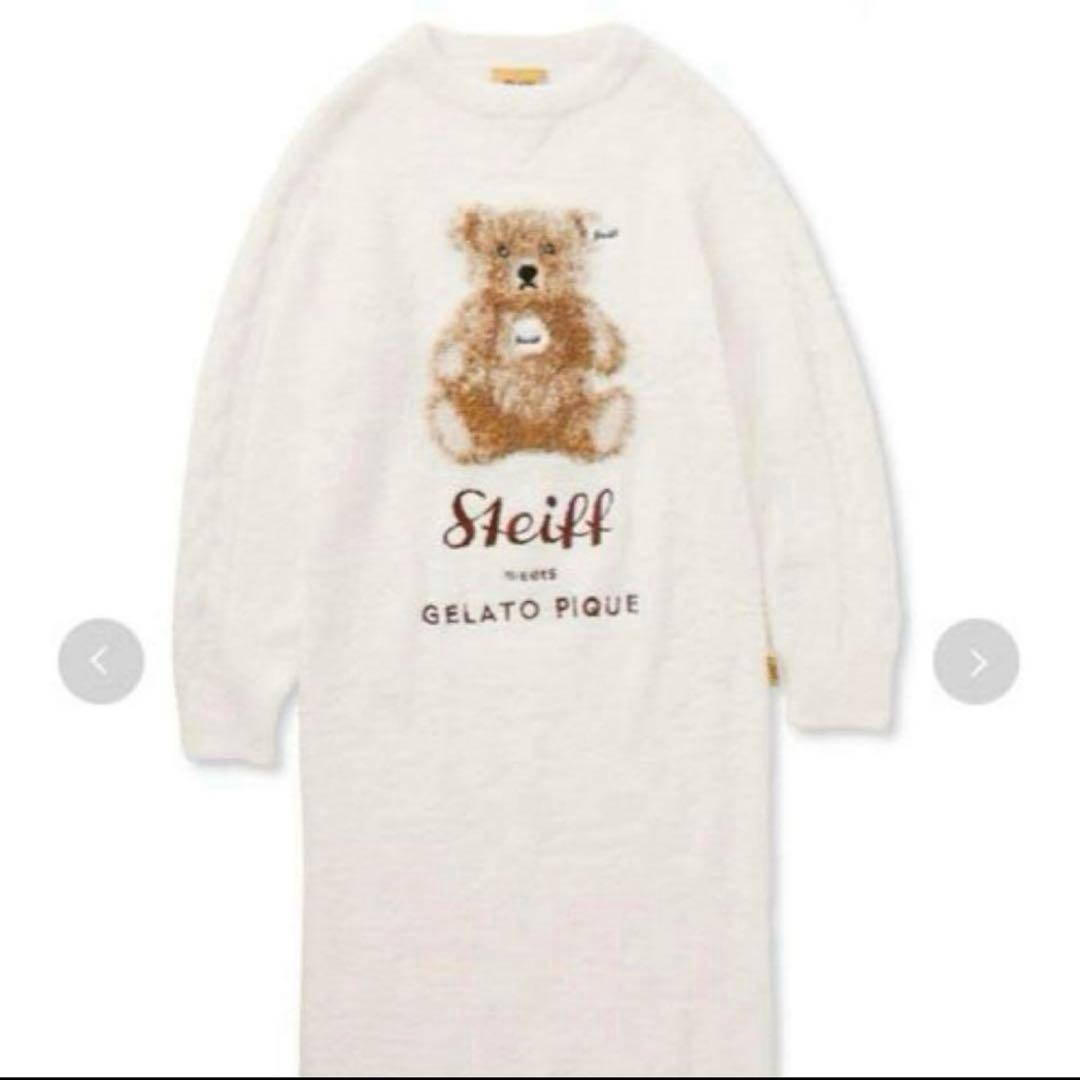 ジェラートピケ　Steiff シュタイフ　パウダージャガードワンピース　タグ無