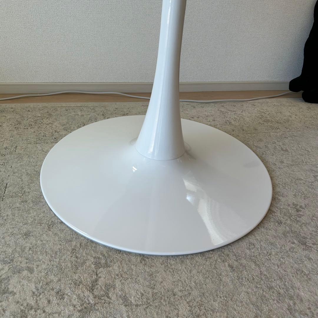 関東限定！丸テーブル 北欧 幅80 l字型 2人 カフェテーブル 円形 ホワイト