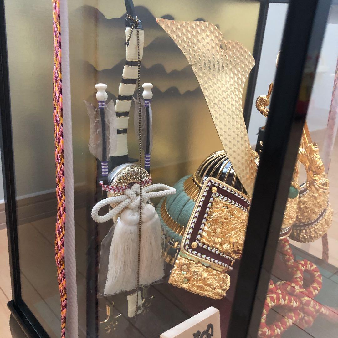 美品　五月人形　兜　高輝　中鍬　18 アクリルケース