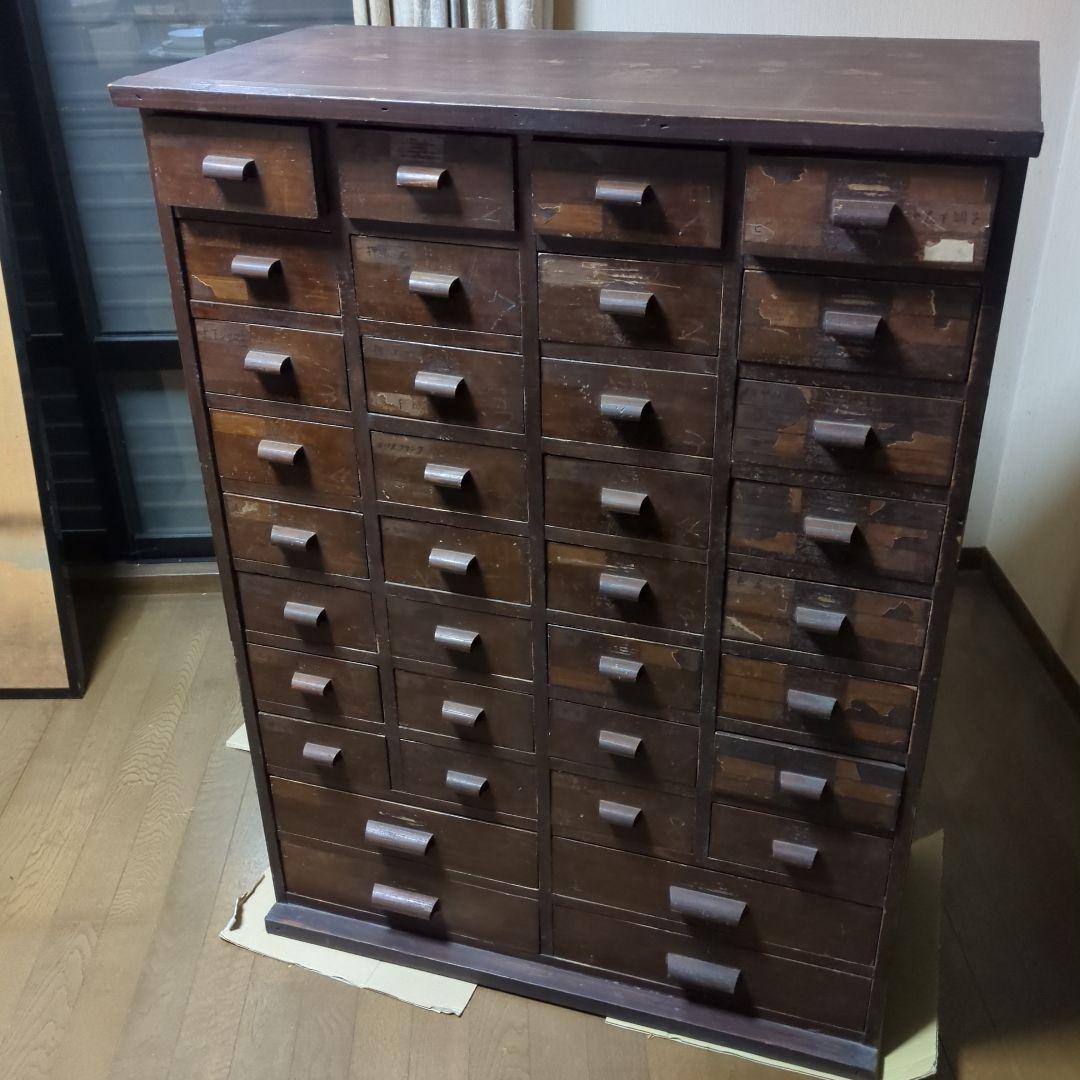 木製引き出し式収納 36個