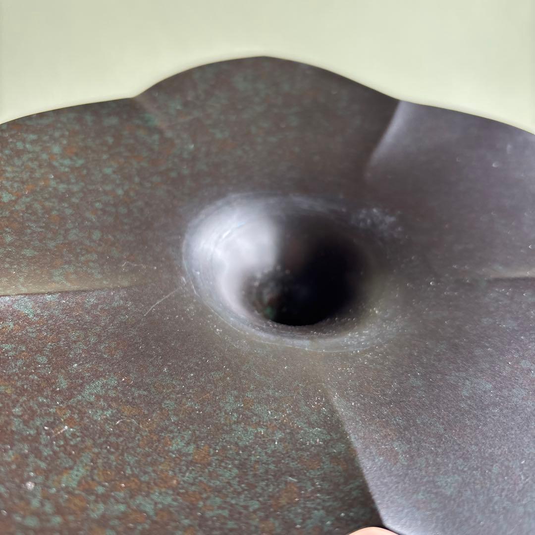 桔梗口花瓶 小森寸龍造 銅製 銅花瓶 一輪挿し 共箱