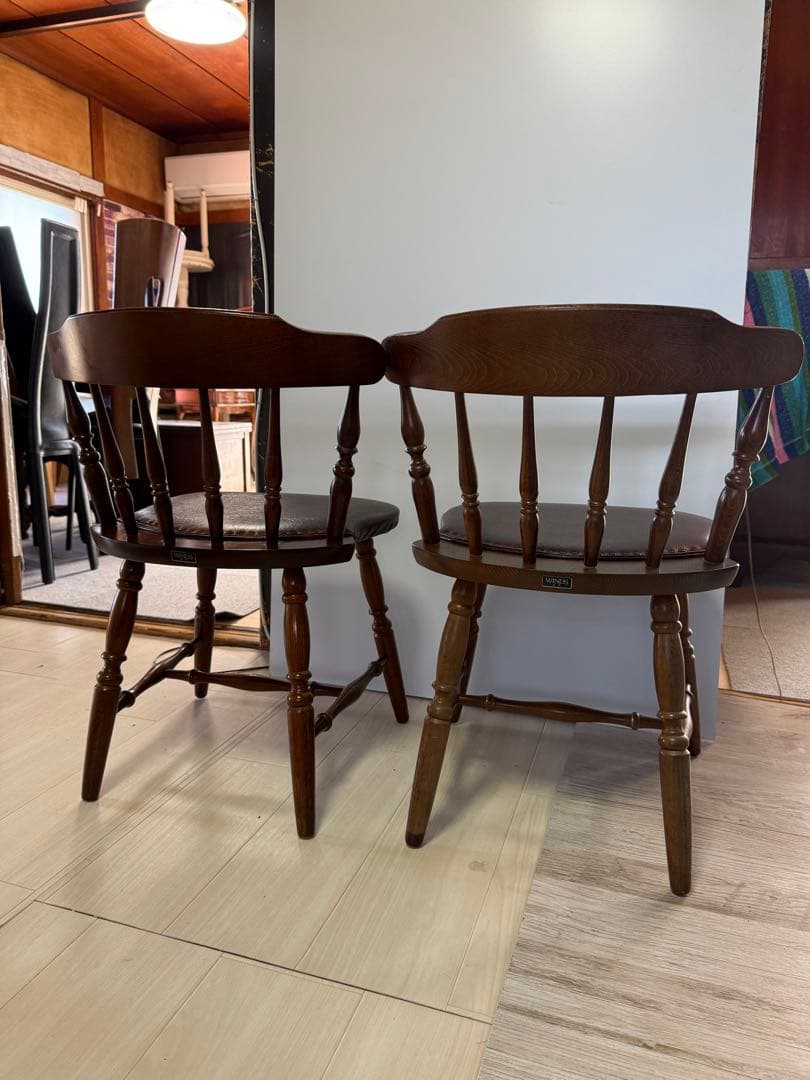 飛騨家具 WINDS 太平 ダイニングチェア 2脚セット ウィンザーチェア